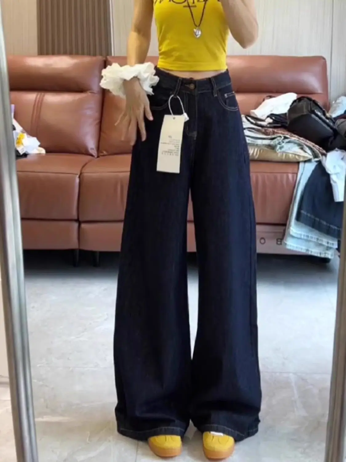 Jeans For Women Y2K Clothes Washed Worn Destroyed Torn Frayed Hem Female Denim Fashion Grunge Alternative Punk Rock Gothic Emo view 4
