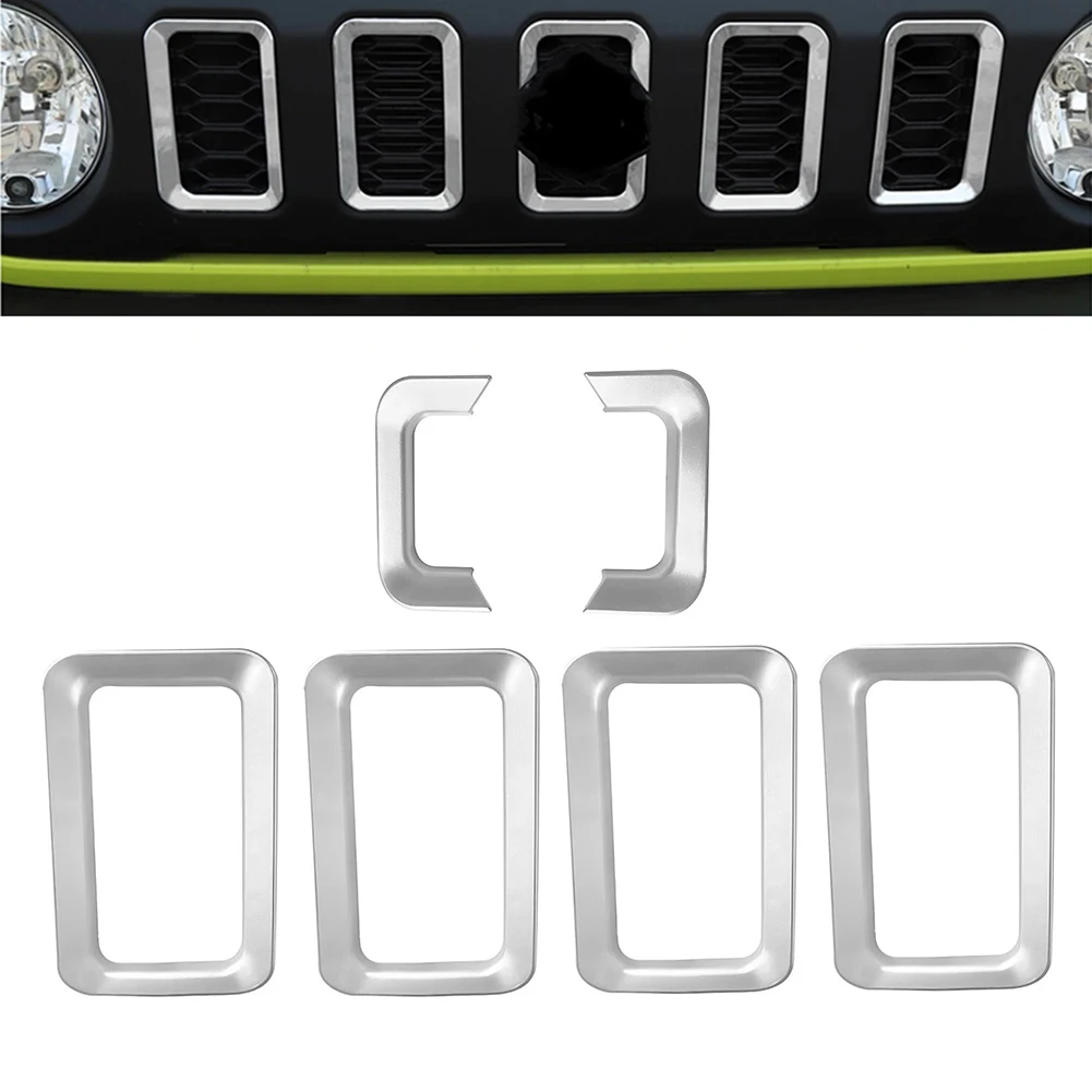 

6x вставки для решетки передней решетки для Suzuki Jimny JB64 JB74 2019-24, вставки для решетки переднего бампера, накладка на внешнюю отделку