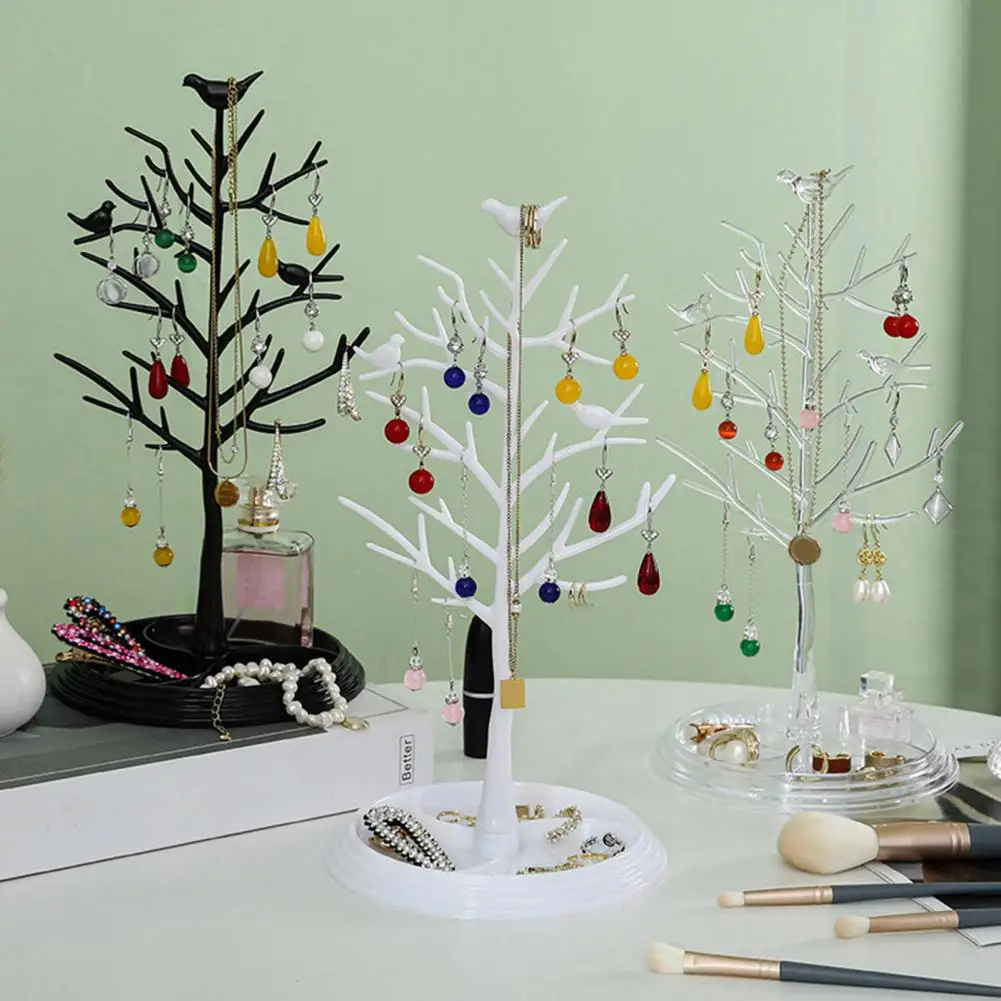 Jewelry Hanger Necklace Display Rack Jewelry Organizer Stand Tree Shape with Detachable Base Earring Necklace Holder Display