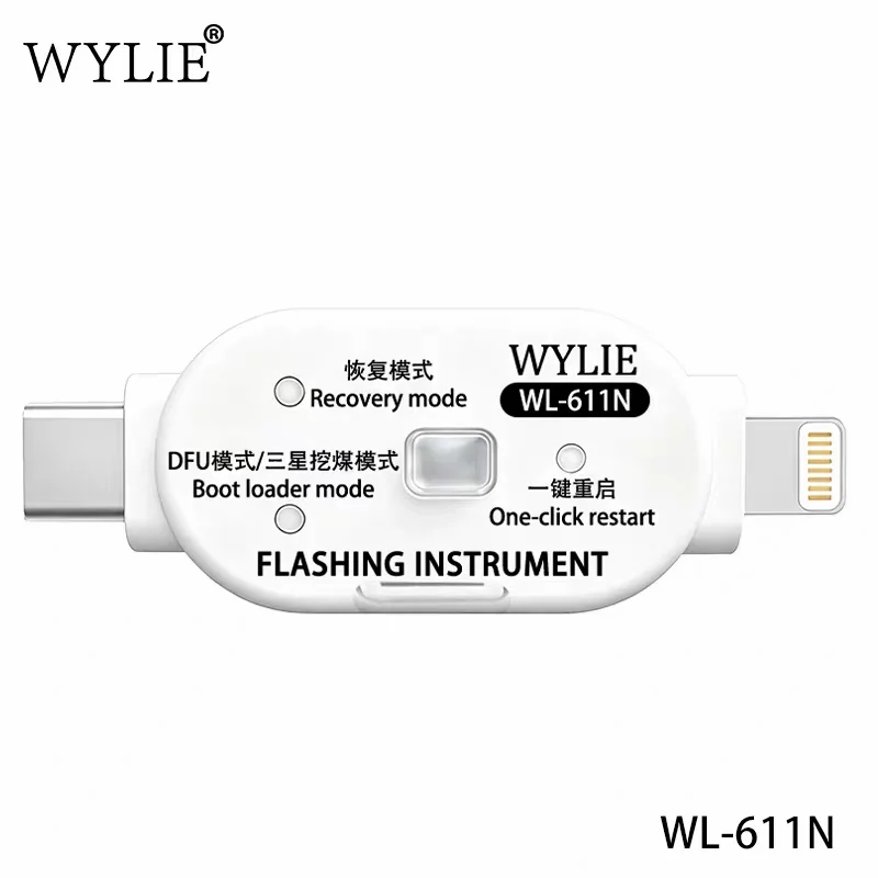 WYLIE WL-611N One-Click DFU Recovery Cable Dual Interface for iPhone iPad Bootloader Mode System Flash Repair Tool