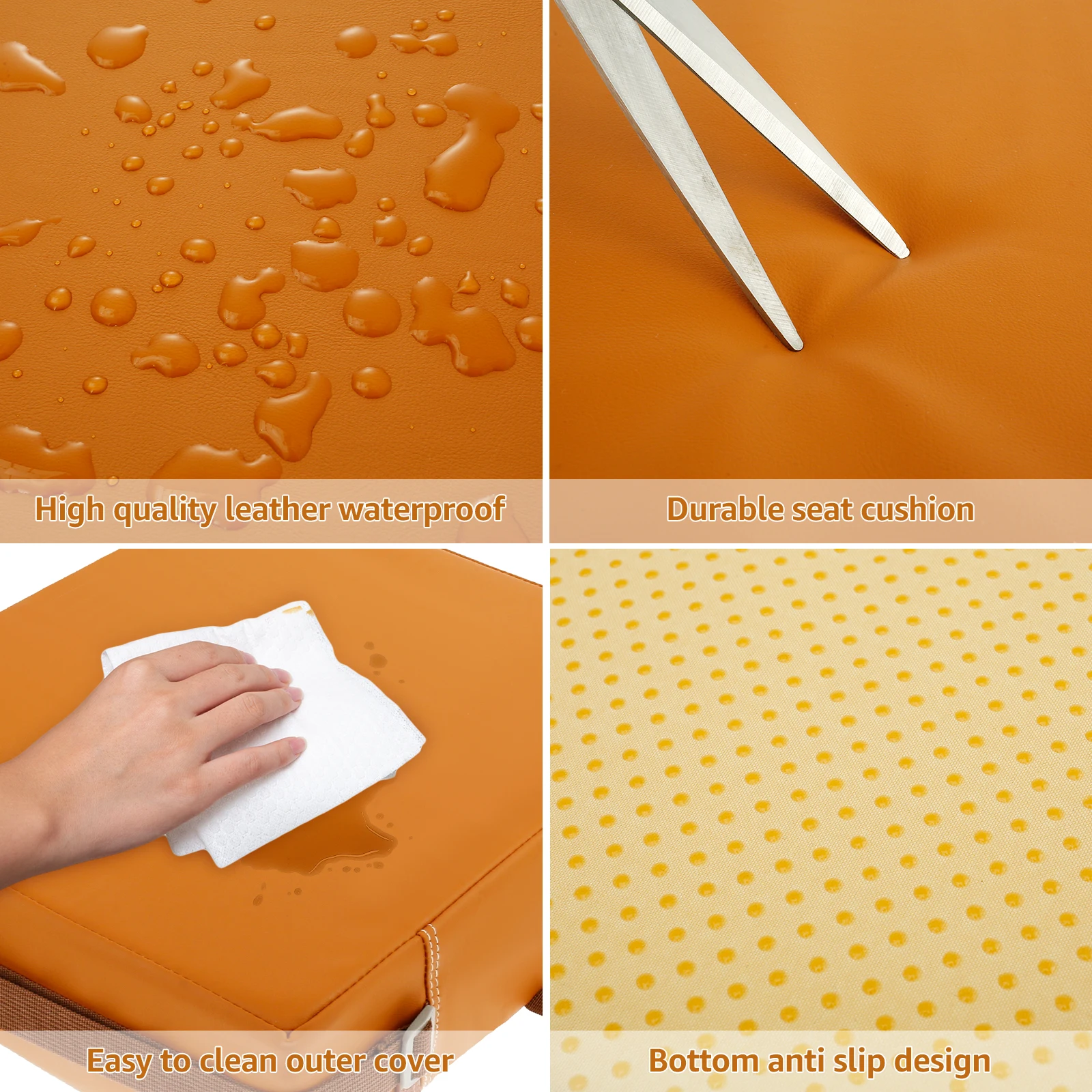 مقعد معزز مانع للانزلاق للأطفال الصغار ، وسادة كرسي جلد قابلة للتنفس ، مشبك أمان ، رغوة عالية الكثافة ، وسادة مقعد للأطفال #5