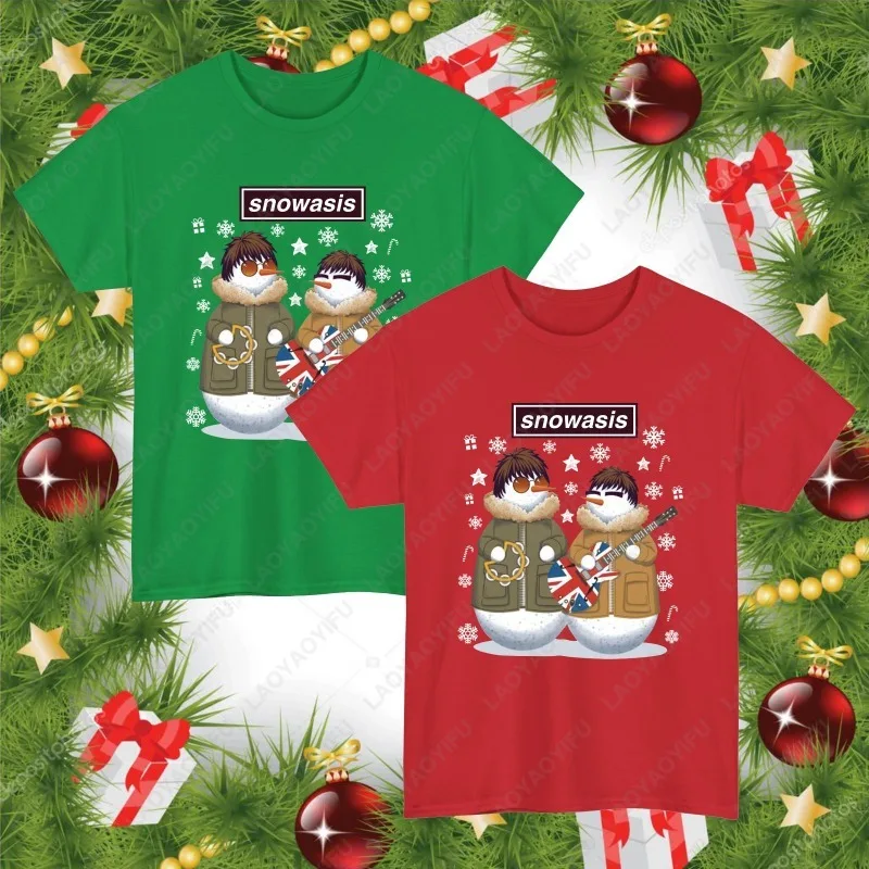 

Snowasis Funny Snowman Christmas Tee Band Parody Music Lovers Xmas Festive Tops Men Women Cotton Fashion Breathable Adult Tshirt