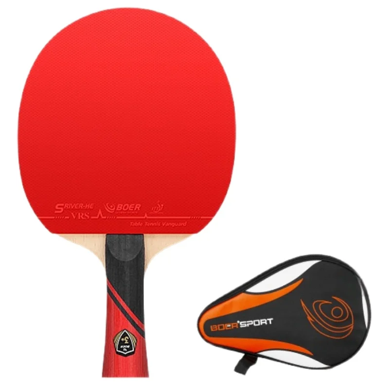 

1 шт., ракетка для настольного тенниса, профессиональная 3-звездная ракетка для пинг-понга с липкими резинами, ракетка для пинг-понга с крышкой