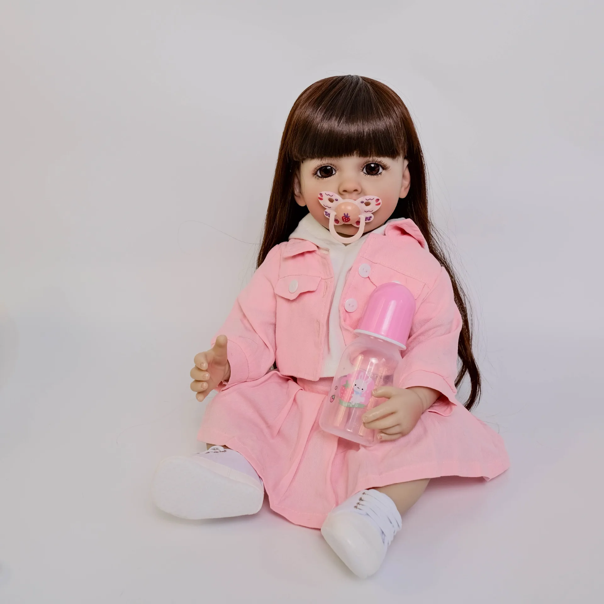 Nuove bambole rinate in silicone realistiche realistiche per bambini Bebe Vinile Neonato Ragazza Compleanno Giocattolo Bambola Principessa Bambino Regalo di Natale
