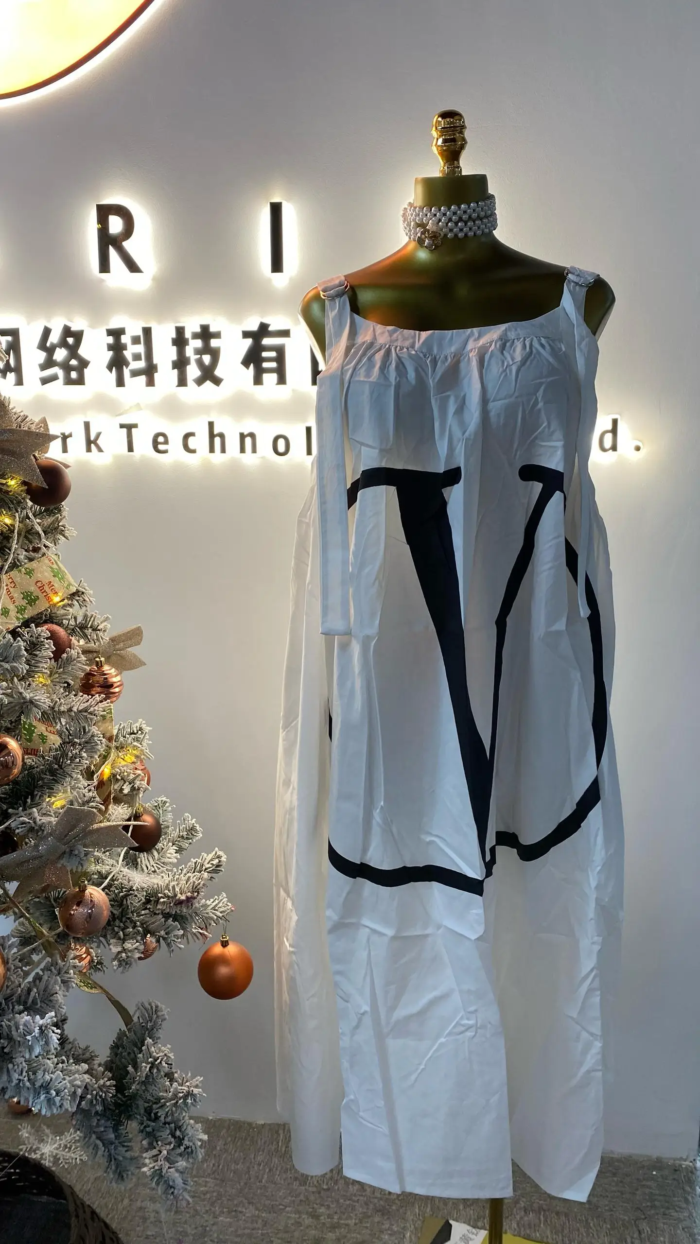 Women's Suspender Slant Neck Tie Loose Bohemian Style Dress Women's Beach Party Club Dress-GZKK035