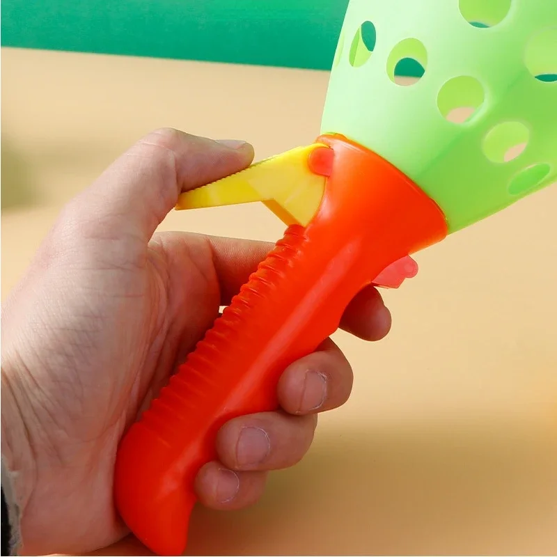 Un par de juguetes deportivos de plástico para niños, pelota de catapulta doble, pelotas de lanzamiento para padres e hijos, juguete interactivo, juego de guardería al aire libre