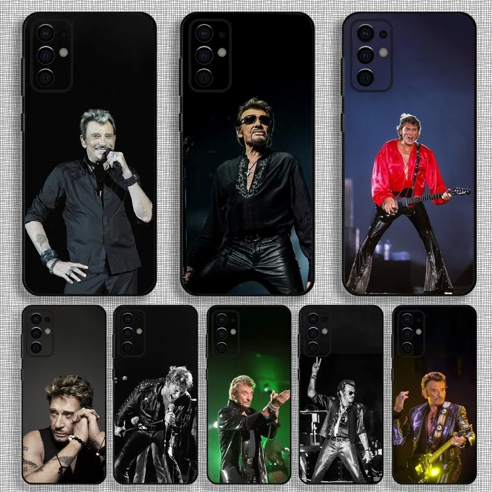 J-Johnny H-Hallyday Singer Phone Case For Samsung S24,S21,S22,S23,S30,Ultra,S20,Plus,Fe,Lite,Note,10,9,5G Black Soft Cover