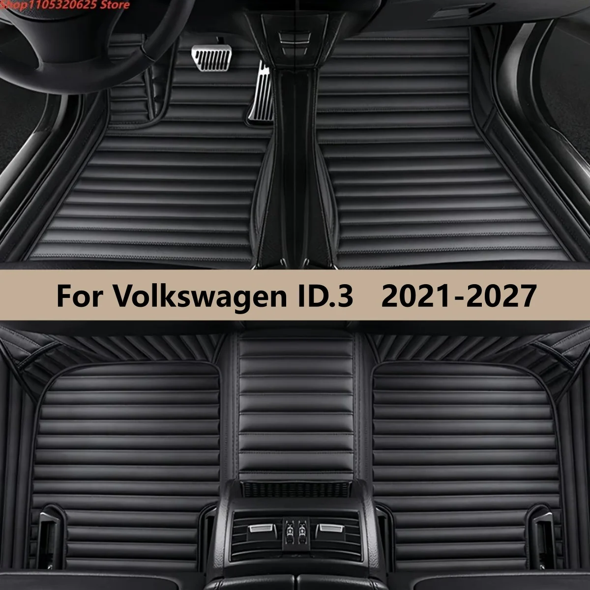 

Автомобильные коврики на заказ для Volkswagen ID.3 VW ID3 E11 E12 2021-2027, полный комплект, кожаные, износостойкие, аксессуары для авто