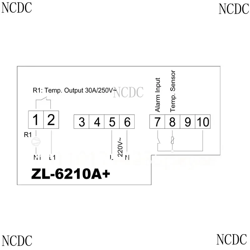 

ZL-6210A +, Интеллектуальный автоматический цифровой термостат с релейным выходом на 30А