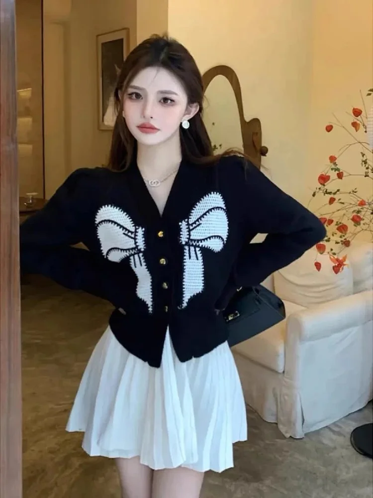 

Вязаный кардиган свободного кроя в стиле ретро с узлом, большой размер, для повседневной носки, ветрозащитный, стандартный крой...