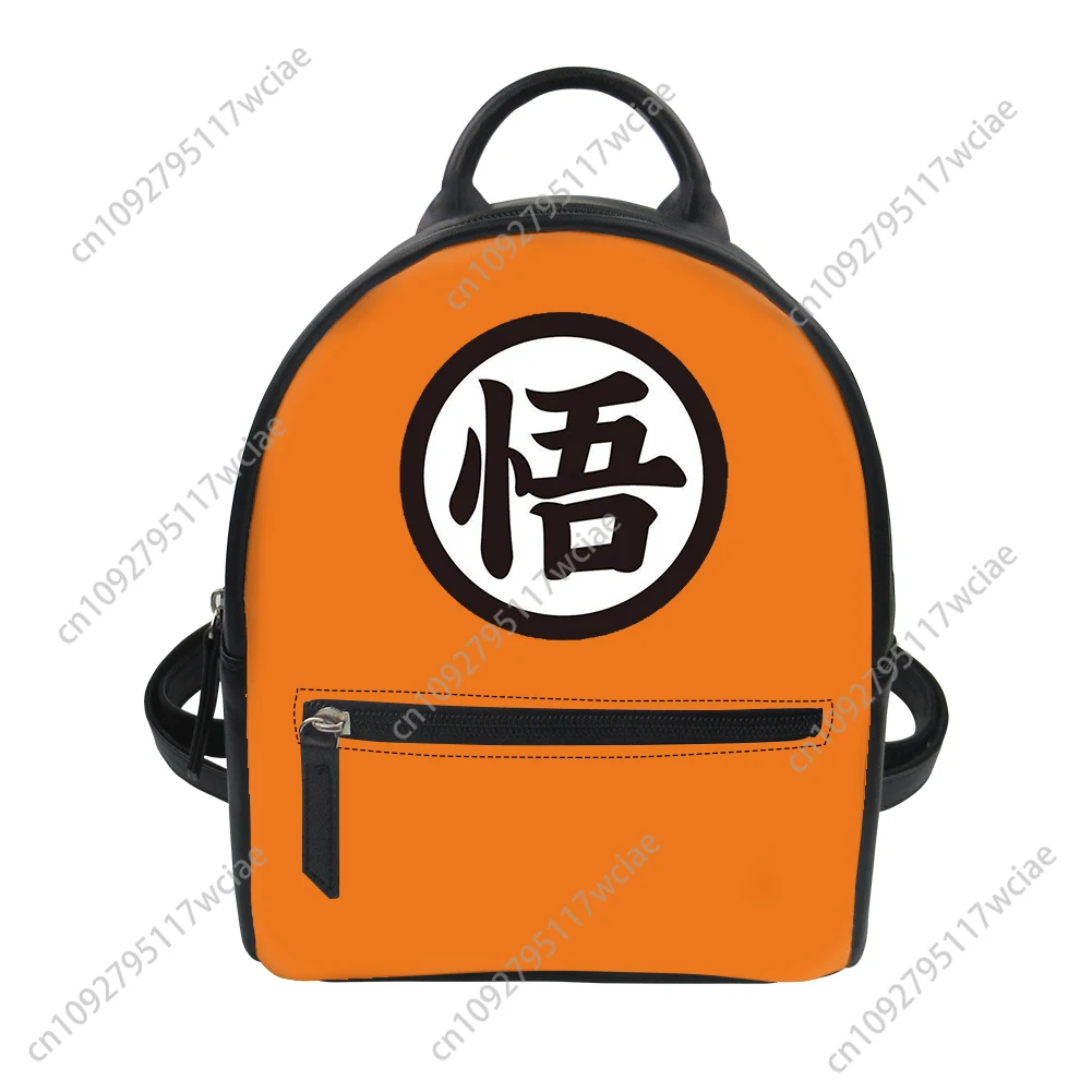 

Hot Dragon Master Goku Custom Backpack Purse Women Anime Carter Schoolbags Double Shoulder Bag Mini Daypack Leather Travel Bag