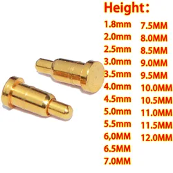 20PCS High Current Spring Loaded Pogo Pin Male Female Connector Power Heavy Current Battery Connector POGOPIN Header Charge