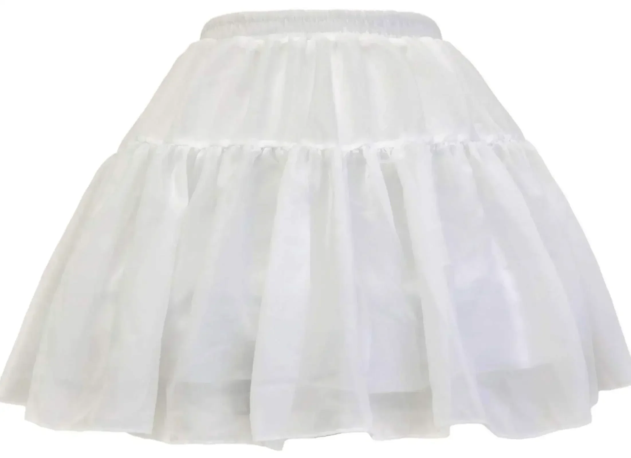 Hot Sale Girls Lolita Underwear Cosplay Petticoats Underskirt Half Slips Elastic Waist Chiffon Skirt