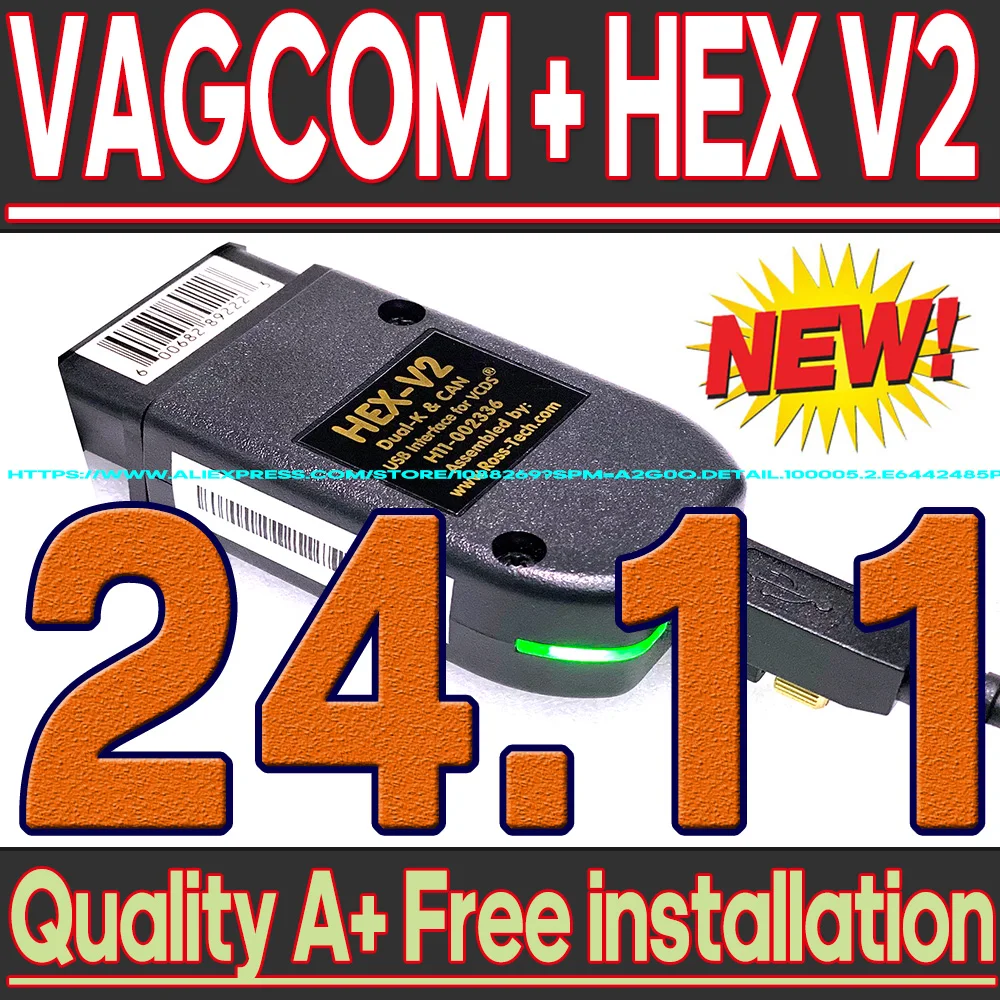 

2025 Newest V24.7 VAG HEX V2 Interface For VAGCOM VAG COM VW-AUDi Professional Scan Code Upgrade Hardware AUTO COM VCDS TOOL