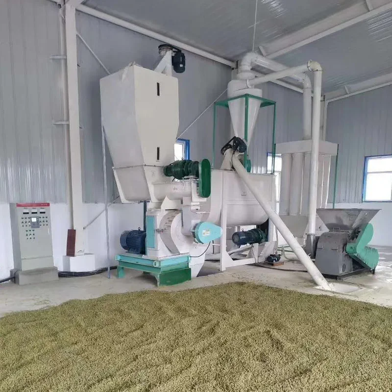 1-2 tons per hour animal chicken and cattle feed pellet production line