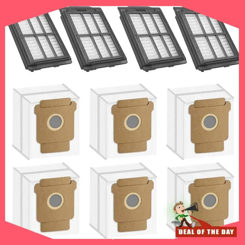 จัดส่งตลอด 24 ชั่วโมง 10PCS เครื่องดูดฝุ่นอุปกรณ์เสริมสําหรับ Irobot Roomba Plus 505 Combo/405 Combo ตัวกรอง HEPA ฝุ่น