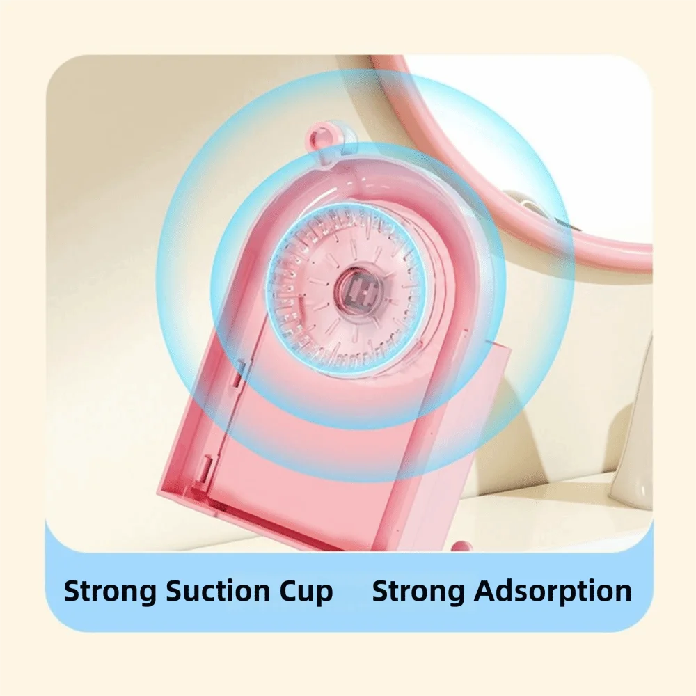 Suction Cup Wall Mounted Toothbrush Holder Punch-Free Self Adhesive Bathroom Toothpaste Holder Household with Mouthwash Cup