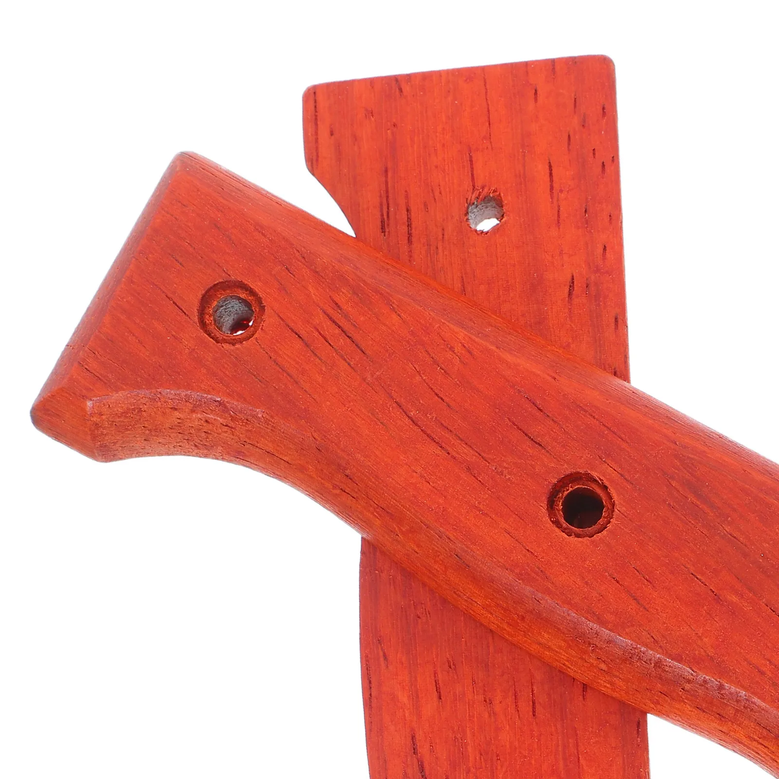 1Pair Red Pear Wood Knife Handle Replacement Secure Clamping Design Comfortable Grip Kitchen Knife Repair Handle Accessory DIY