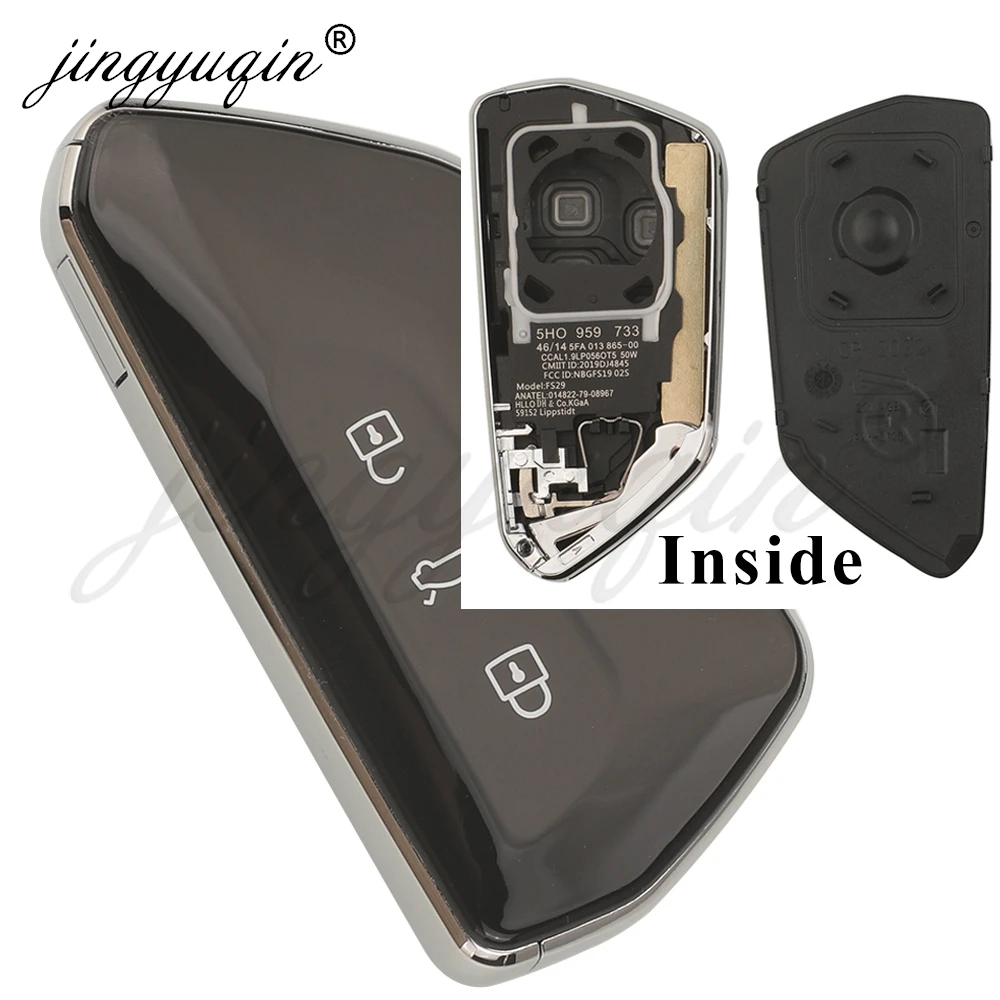 5pcs Remote Smart Car Key Shell For Volkswagen Golf 8 MK8 ID.3 ID.4 Cupra Skoda Octavia A8 SEAT Leon MK4 2020 2021 KD HZ25 ZB25