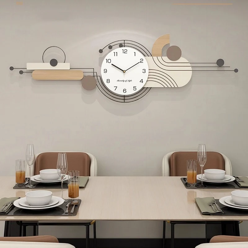 

Minimalist Creative Wall Watch Digital Living Room Modern Wooden Aesthetic Clock Wall Nordic Silent Horloge Room Decorations