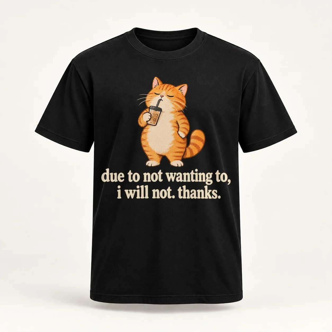 Due to Not Wanting to I Will Not Thanks Classic Women T-Shirt plus size tops female sports fans Woman fashion