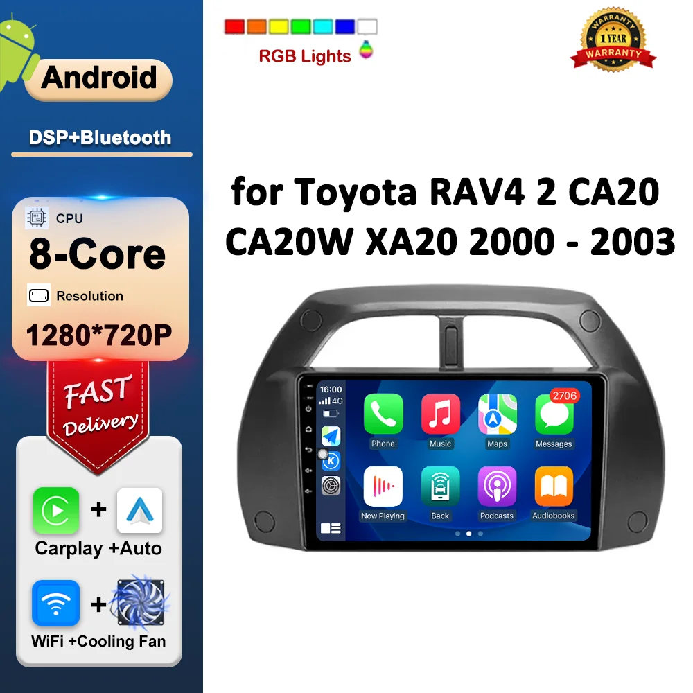 

Touch Screen GPS Navi for Toyota RAV4 2 CA20 CA20W XA20 2000 - 2003 Android System Car Video Multimedia Player WiFi Auto Tools