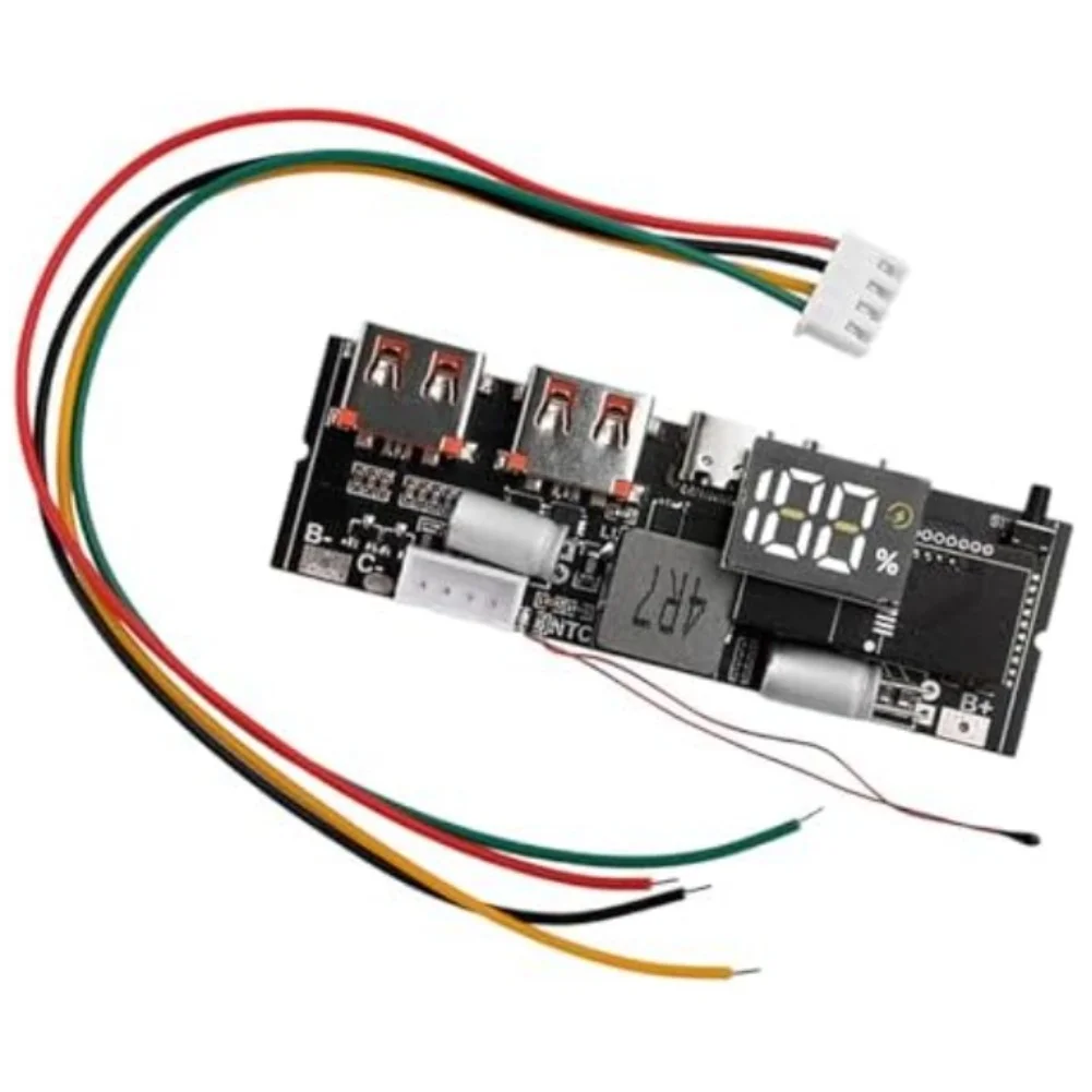 Circuito del modulo Power Bank 3S 4S 5S 65W 100W con protocollo QC PD VOOC e protezione da sovracorrente da sovratensione integrata