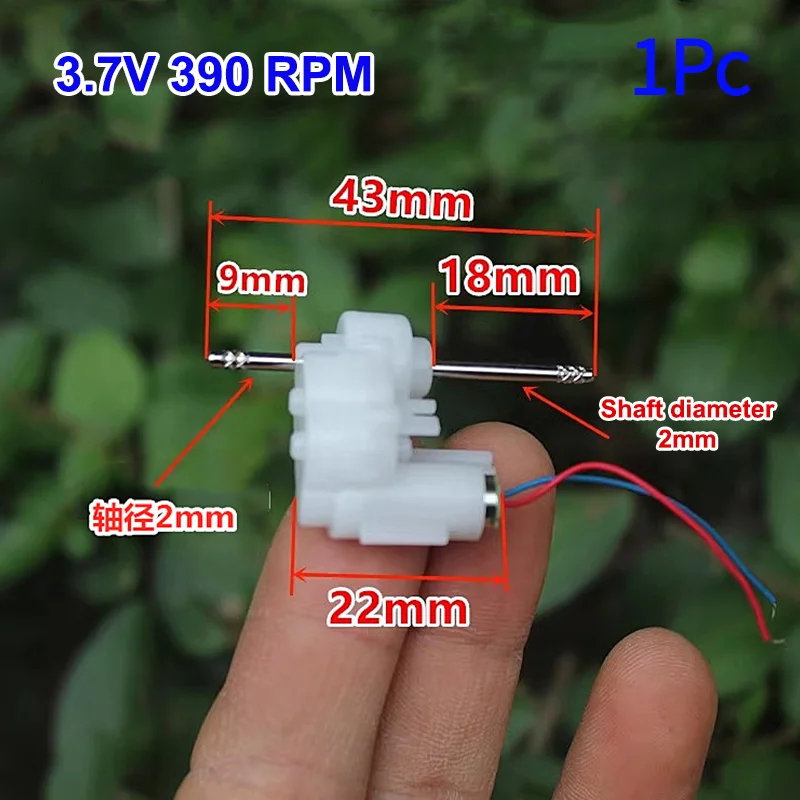 1Pc Mini 614 Coreless Gear Motor DC 3.7V 390RPM Dual Shaft Micro Coreless Gearbox Reducer Motor DIY Hobby Toy Car.