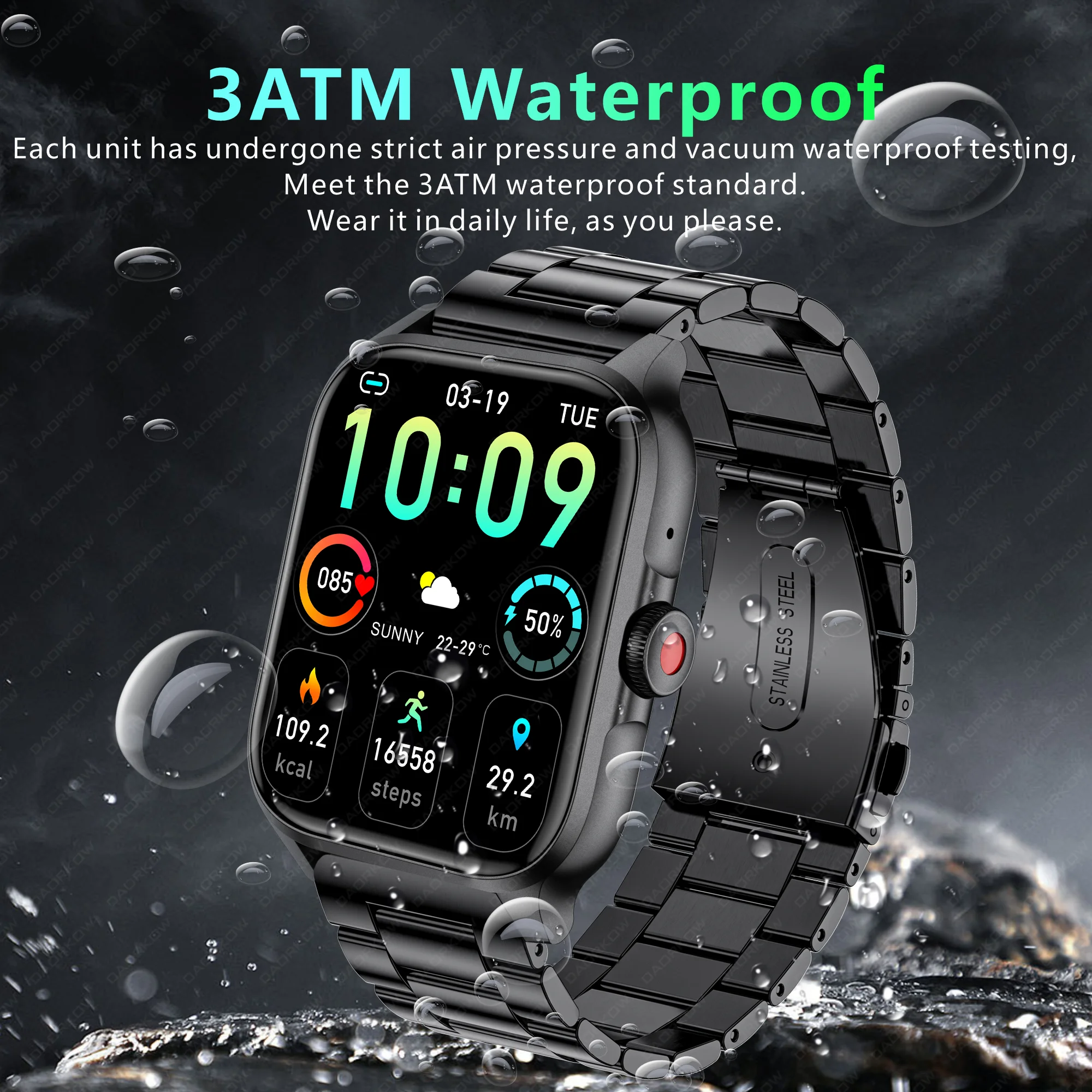 2024 New in Smart Watch Men Women Heart Rate Blood Pressure 100+ Sports Modes Fitness Tracker Bluetooth Call Smartwatch Women