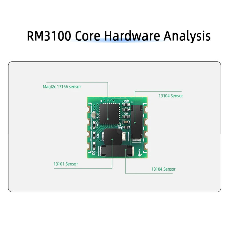 RM3100 Three-axis Geomagnetic Magnetometer Module PNI Electronic Compass High Precision I2C/SPI Interface For AGV Robot