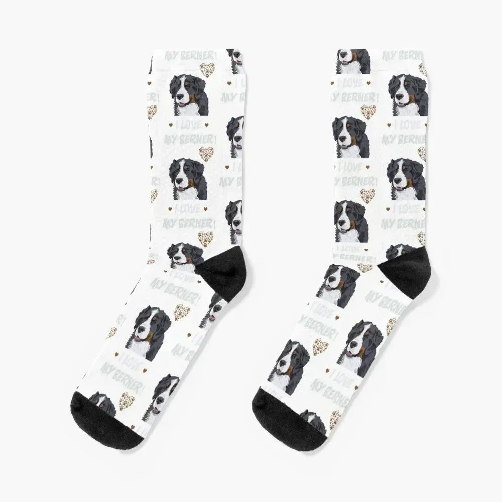 

I love My Bernese Mountain Dog! Especially for Berner Dog Lovers! Socks sports and leisure Stockings gifts Socks For Men Women's