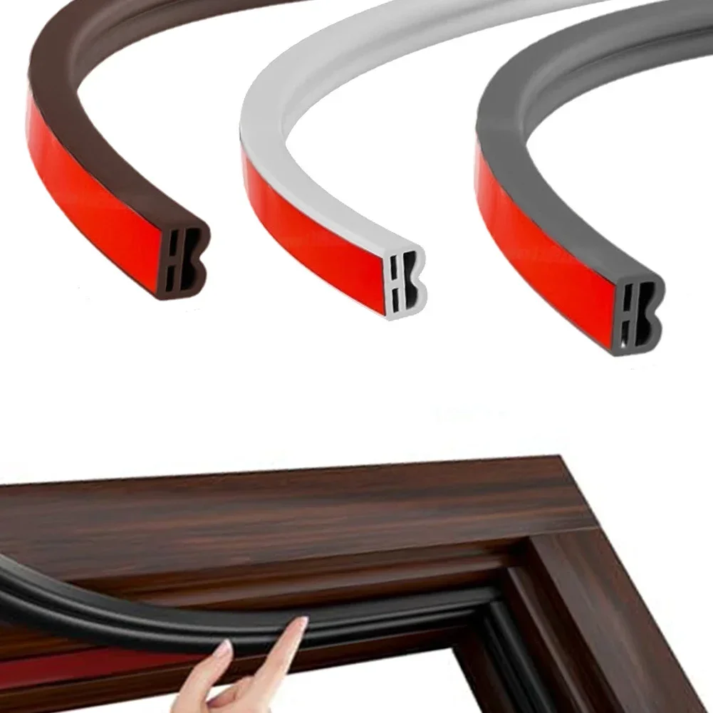 1 Pcs Door And Window Sealing Strips 9mm X 6mm Silicone Weatherstrip For Home Security Soundproofing Draft Proofing
