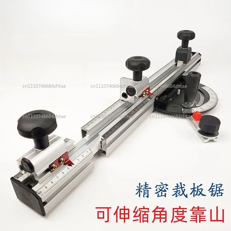 60/80cm Miter Gauge Aluminium Profile Fence with Track Precision Sliding Table Saw Telescopic Angle Positioning