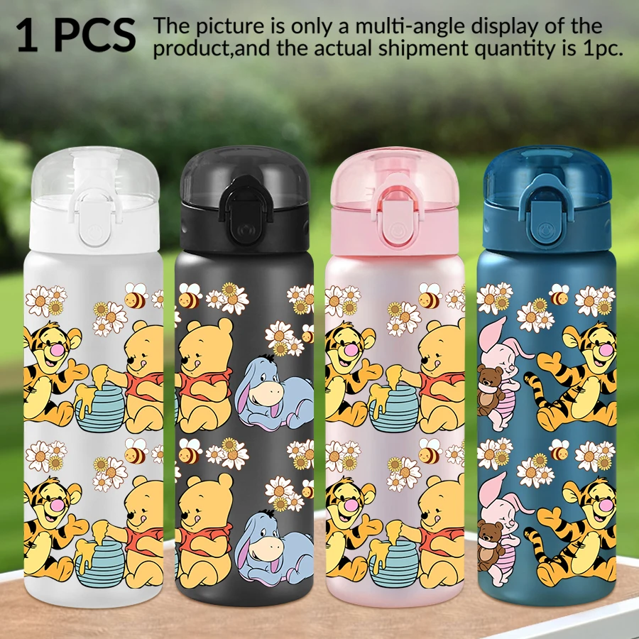 

1Pc Disney Bear/Tigger/Motif 26oz Plastic Water Bottle Sports Cup As Birthday/Back To School Gift