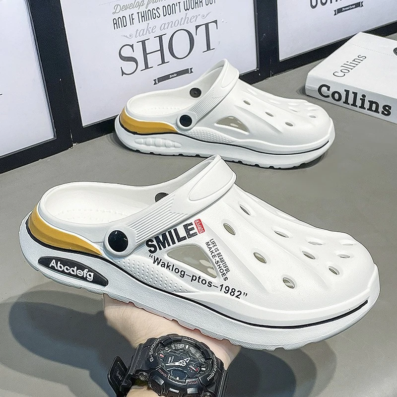 

Men's Outdoor Thick-soled Anti-slip and Anti-odor PVC Beach Sandals for Men