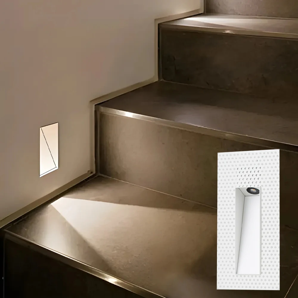 

Sensor Wall Lamp Frameless Stair Wall Light Motion Detect Step Lighting for Home Decor Bedroom Foyer Balcony Footlight Sconces