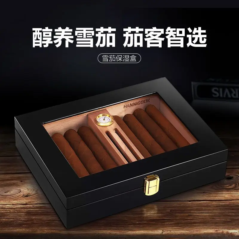 Cuban imported cedar wood cigar box moisturizing box portable cigar box cigar moisturizing constant humidity cigar box