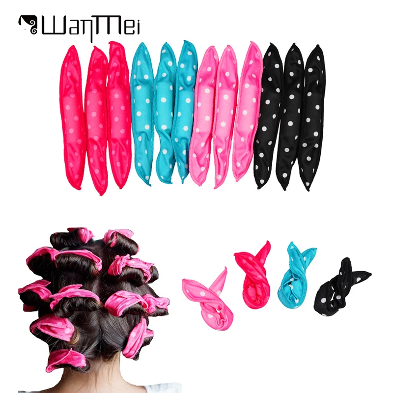 10Pcs Soft Sleep Hair Rollers Pillow Sponge Rollers Korean Stain Foam Hair Rollers Overnight Hair Rollers No Heat Curlers