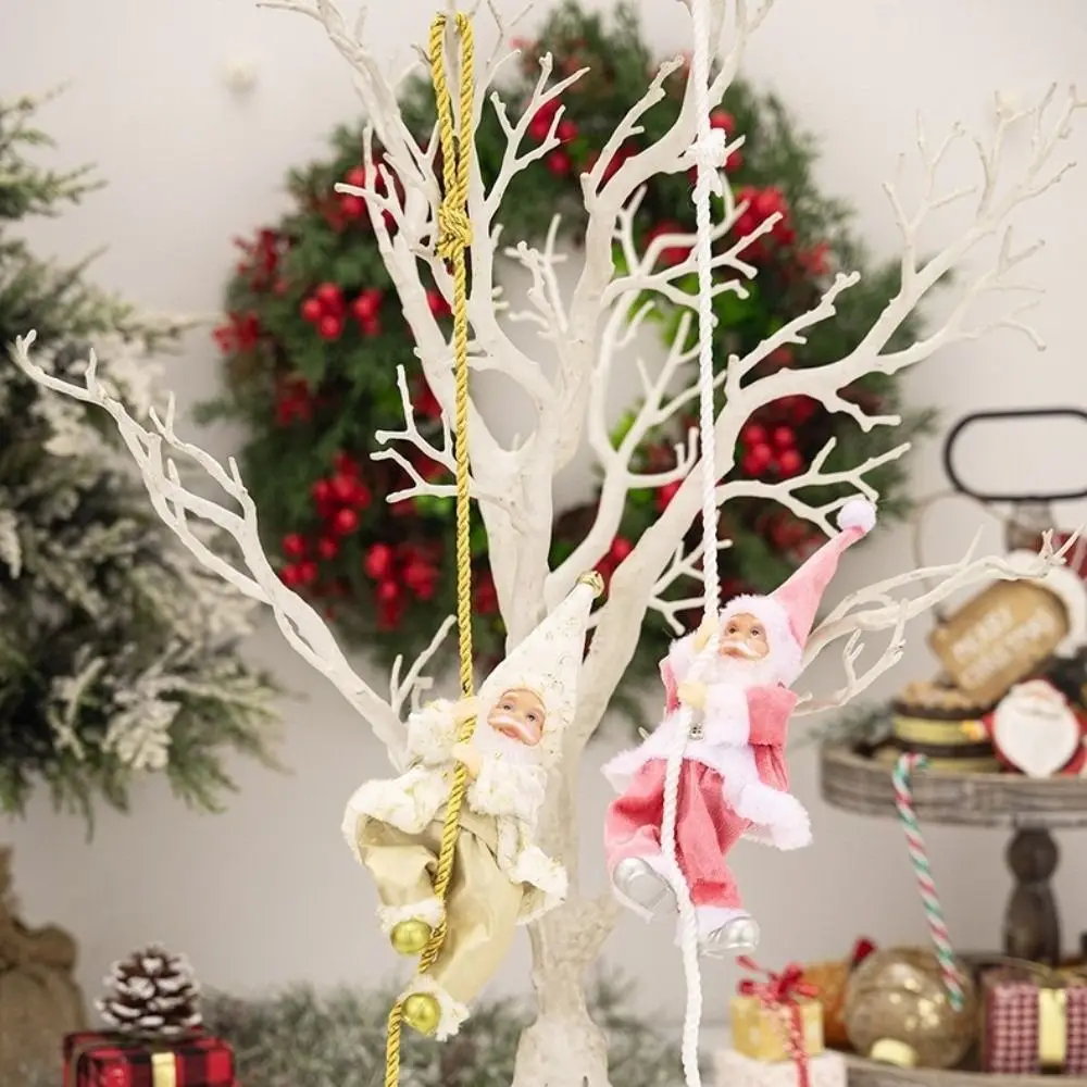 

Xmas Decorations Climbing Rope Santa Claus Navidad Gift Statue Santa Claus Hanging Pendants Sturdy Cartoon
