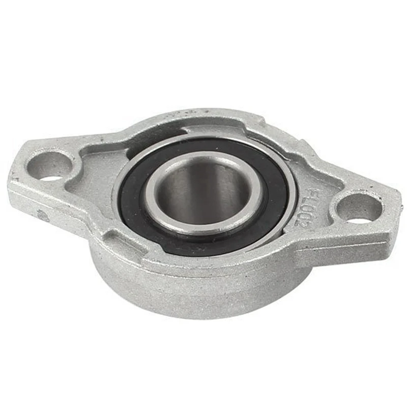 5 Pcs 6002Z Shielded Metal Ball Bearings Silver & 2 Pcs KFL002 FL002 Self Aligning Pillow Block Flange Bearing 15Mm