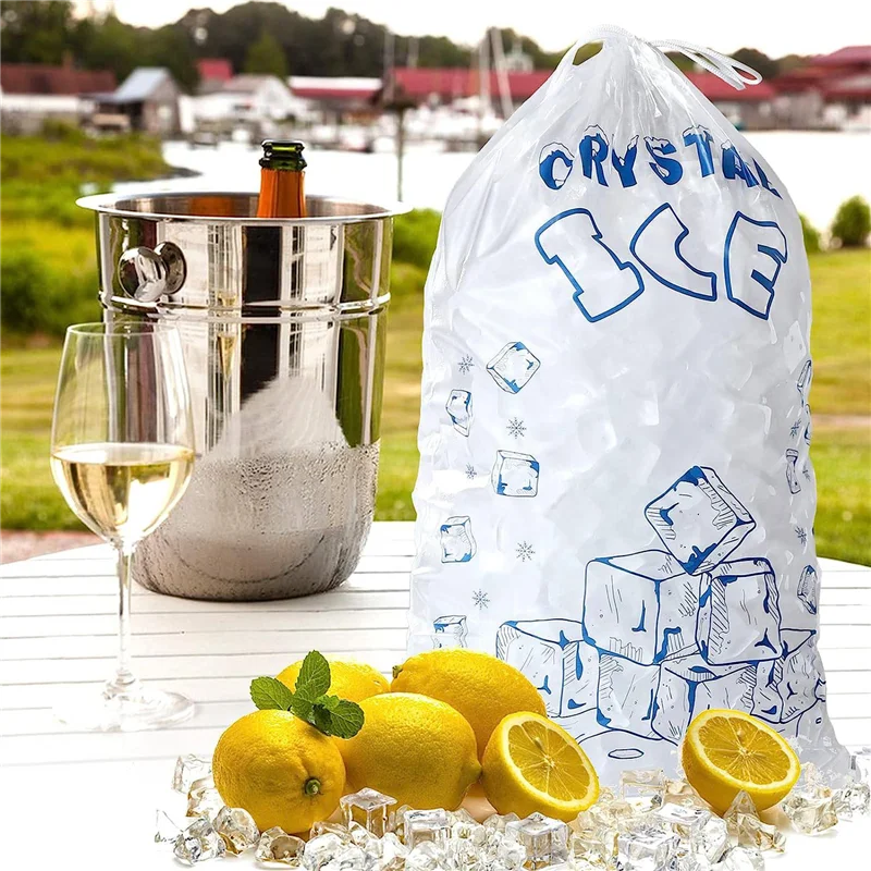 

Ice Bags 8 Lb With Drawstring, Heavy-Duty Reusable Ice Cube Bags, Ice Bags Freezer Keeper