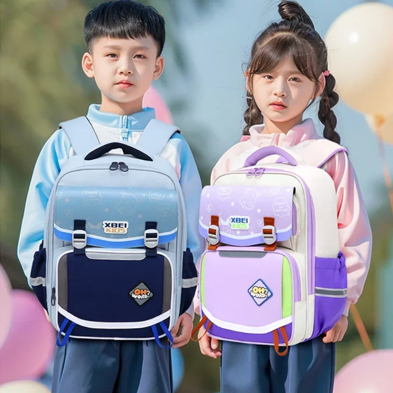 

2024 New Oxford Fabric Colorful Comfortable Multi Functional Children's Backpack Durable Technology Weight Reducing Schoolbag