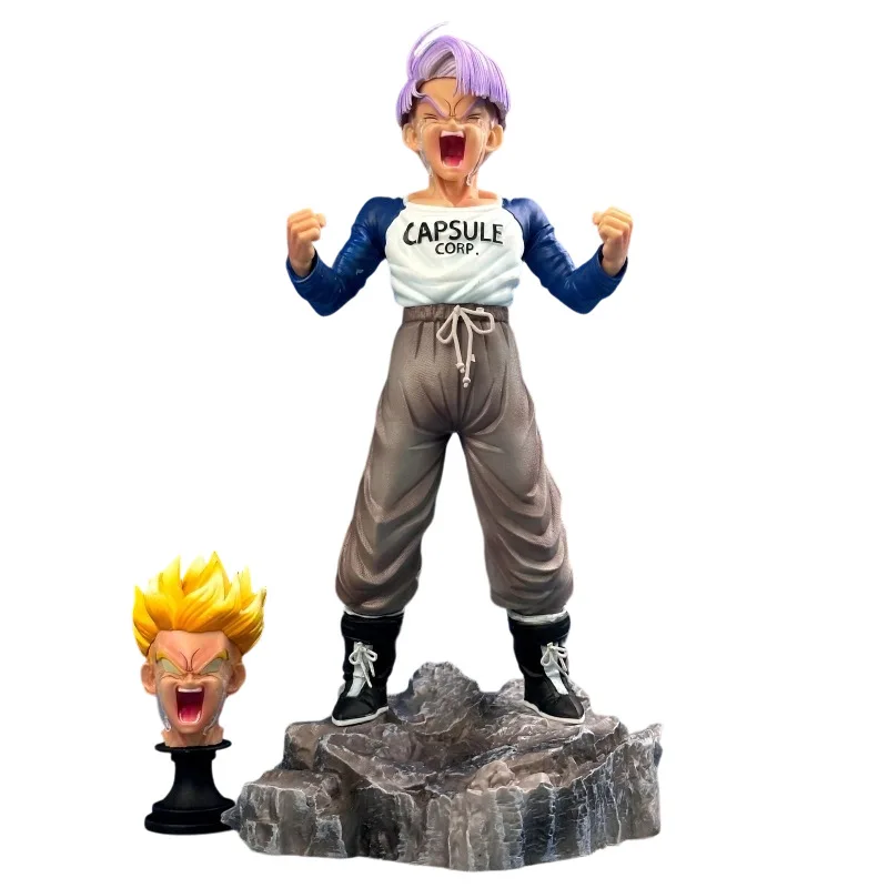 Anime Dragon Ball Z Trunks Figure Super Saiyan Trunks Statue Replacement Light Head Pvc Action Figures Collection Model Toys view 5
