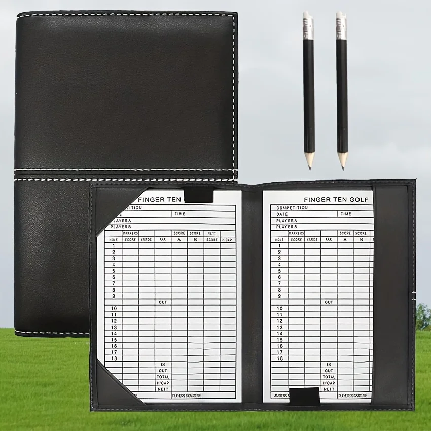 

Golf Scorecard Holder with Yardstick and 2 Pencils - The perfect gift for men and women golfers!