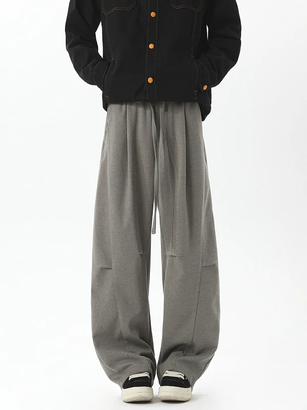 

Thiened Casual Sweatpants Men's Spring Autumn Trendy Brand Knife Thiened Sports Pants American High Street Retro Wide Leg...