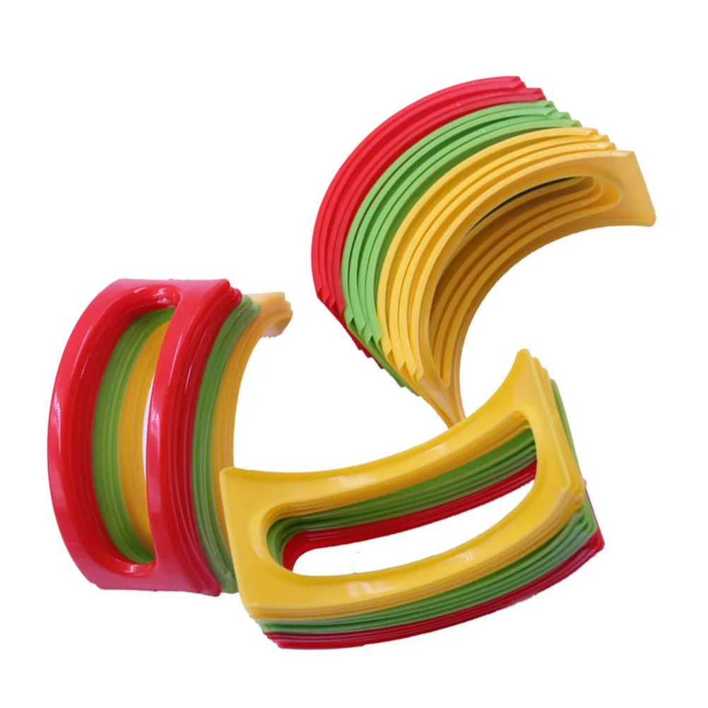 Juego de soporte para Pizza, estante curvo para alimentos, bandeja apilable, soporte para tacos, plástico ligero y reutilizable, fácil de limpiar, 24 Uds.