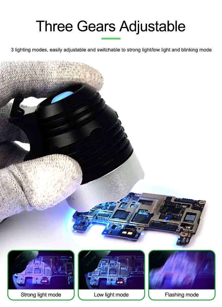 RELIFE RL-014A/D/C RL-014 Efisien UV علاج Lampu USB قابل للتعديل الوقت التبديل كشافات محمولة Manik Hijau النفط الغراء علاج Alat