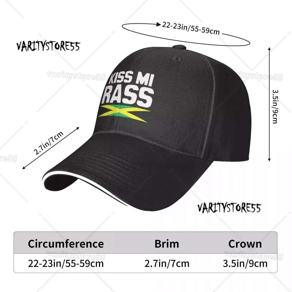 Kiss Mi Rass Jamaican Jamaican Patois Jamaican Slang Big Up Jamaica Baseball Cap Fishing Hat Hood Woman Hats Men\'s