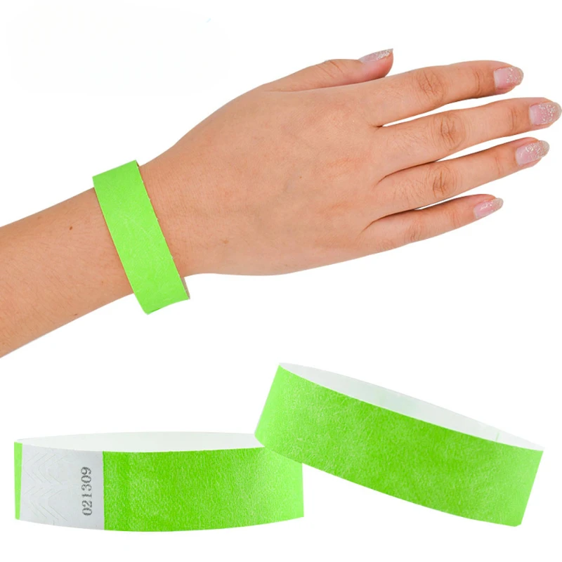 

Printable Tyvek wristbands waterproof disposable party supplies bracelet tickets ID wristbands for events and party