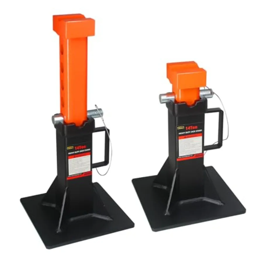 

BESTOOL Heavy Duty Jack Stand 14 Ton 28000lbs Capacity with Security Locking Pins 2 Pack Steel Black Durable Support for Automo